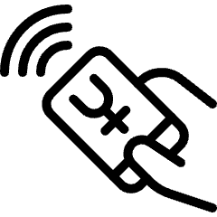Contactless Payment Yuan Icon from Ultimate Light Set