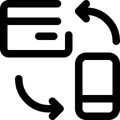 Credit Card Smartphone Exchange Icon from Ultimate Regular Set