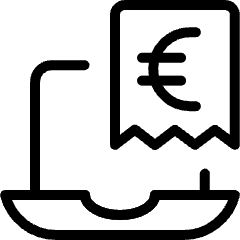 Electronic Billing Laptop Notebook Euro Icon from Ultimate Light Set