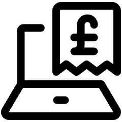 Electronic Billing Laptop Notebook Pound Icon from Ultimate Regular Set