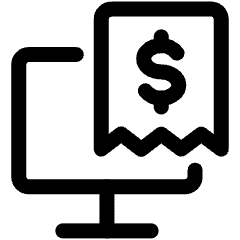 Electronic Billing Monitor Icon from Ultimate Regular Set