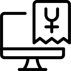 Electronic Billing Monitor Yuan Icon from Ultimate Light Set