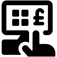 Self Payment Touch Pound Icon from Ultimate Bold Set