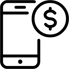 Smartphone Pay Dollar 2 Icon from Ultimate Light Set