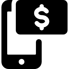Smartphone Pay Dollar Icon from Ultimate Bold Set