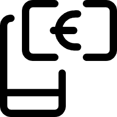Smartphone Pay Euro Icon from Ultimate Regular Set