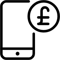 Smartphone Pay Pound 1 Icon from Ultimate Light Set