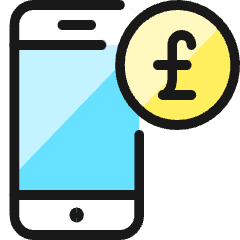 Smartphone Pay Pound 2 Icon from Ultimate Colors Set