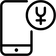 Smartphone Pay Yuan 1 Icon from Ultimate Light Set