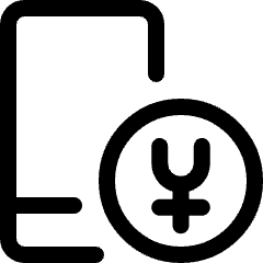 Smartphone Pay Yuan 2 Icon from Ultimate Regular Set