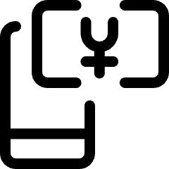 Smartphone Pay Yuan Icon from Ultimate Regular Set