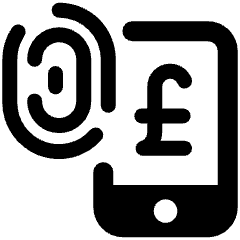 Smartphone Payment Touch Pound Icon from Ultimate Bold Set