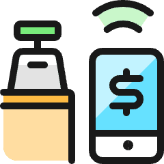 Wireless Payment Smartphone Icon from Ultimate Colors Set