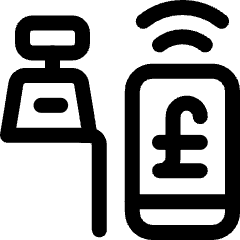 Wireless Payment Smartphone Pound Icon from Ultimate Regular Set