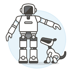 Robots Illustration from UX Colors Set