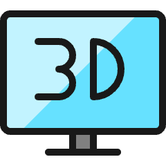Modern Tv 3d Icon from Ultimate Colors Set