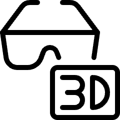 Modern Tv 3 D Glasses Icon from Ultimate Light Set