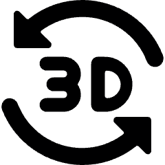 Modern Tv 3 D Sync Icon from Ultimate Bold Set