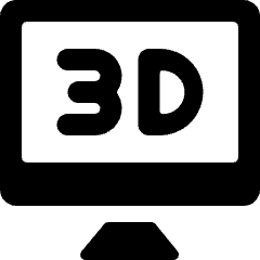 Modern Tv 3 D Icon from Ultimate Bold Set