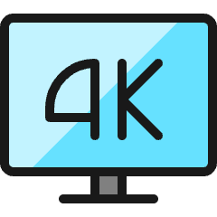 Modern Tv 4k Icon from Ultimate Colors Set