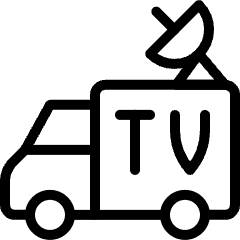 Modern Tv Channel Van Icon from Ultimate Light Set