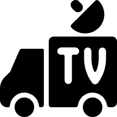 Modern Tv Channel Van Icon from Ultimate Bold Set