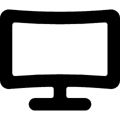 Modern Tv Curvy Edge Icon from Ultimate Bold Set