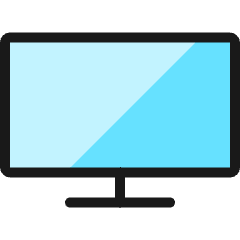 Modern Tv Flat Screen Icon from Ultimate Colors Set