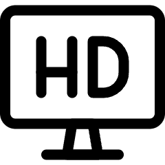 Modern Tv Hd Icon from Ultimate Regular Set