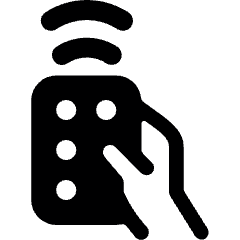 Modern Tv Remote Hand Icon from Ultimate Bold Set