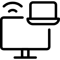 Smart Tv Connection Labtop Icon from Ultimate Light Set