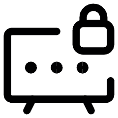 Smart Tv Lock Password Icon from Ultimate Regular Set