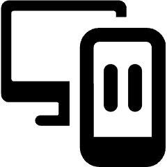 Smart Tv Phone Control Pause Icon from Ultimate Bold Set