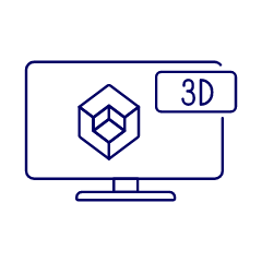 Television 3 D Illustration from UX Line Set