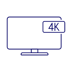 Television 4 K Illustration from UX Line Set
