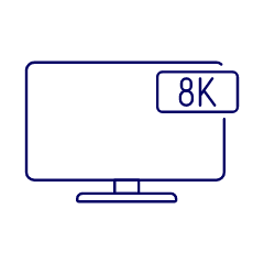 Television 8 K Illustration from UX Line Set