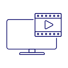 Television Media Illustration from UX Line Set