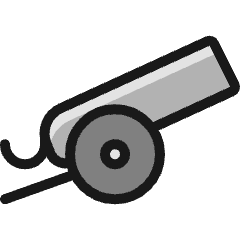 Modern Weapon Cannon 1 Icon from Ultimate Colors Set