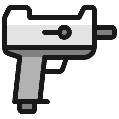 Modern Weapon Gun 1 Icon from Ultimate Colors Set