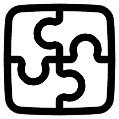 Module Puzzle 3 Icon from Plump Line Set