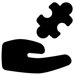 Module Puzzle Hand Icon from Plump Solid Set