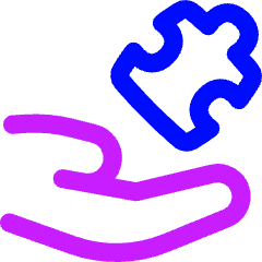 Module Puzzle Hand Icon from Flex Neon Set