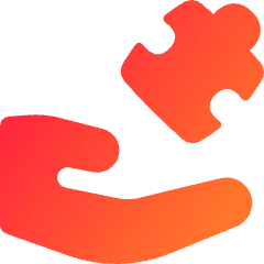 Module Puzzle Hand Icon from Flex Gradient Set