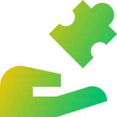 Module Puzzle Hand Icon from Sharp Gradient Set