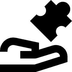 Module Puzzle Hand Icon from Sharp Remix Set