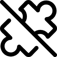 Puzzle Extension Off Disabled Icon from Core Line Set