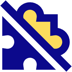 Puzzle Extension Off Disabled Icon from Sharp Pop Set