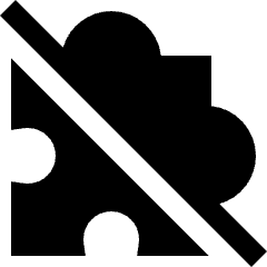 Puzzle Extension Off Disabled Icon from Sharp Solid Set