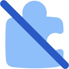 Puzzle Extension Off Disabled Icon from Plump Flat Set