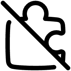 Puzzle Extension Off Disabled Icon from Plump Line Set
